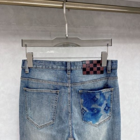 2024SS Scandinavian brand LOUIS VUITTON Louis Vuitton men's jeans 2024SS Scandinavian brand LOUIS VUITTON Louis Vuitton men's jeans
