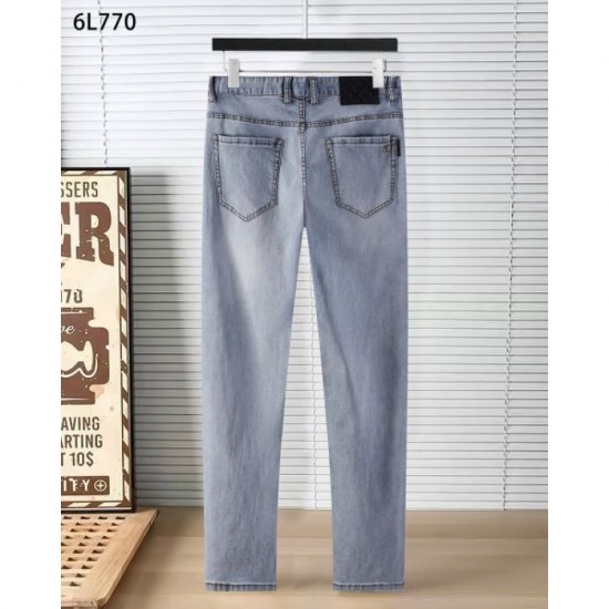 2024SS Stylish with just one piece LOUIS VUITTON Men's jeans 2024SS Stylish with just one piece LOUIS VUITTON Men's jeans