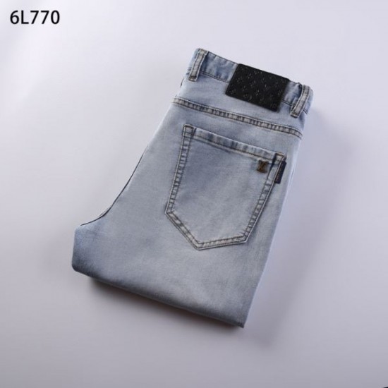 2024SS Stylish with just one piece LOUIS VUITTON Men's jeans 2024SS Stylish with just one piece LOUIS VUITTON Men's jeans