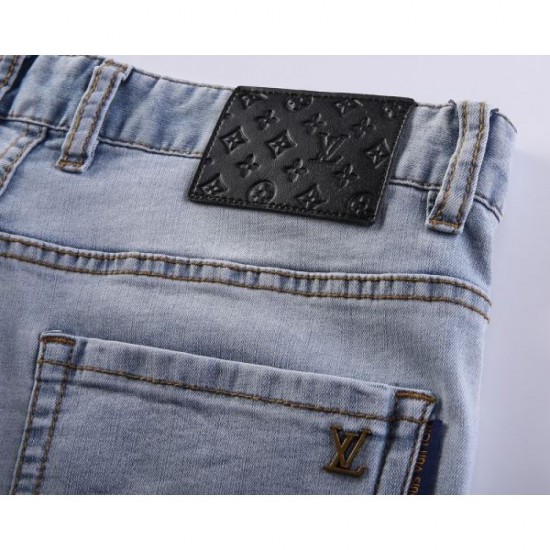 2024SS Stylish with just one piece LOUIS VUITTON Men's jeans 2024SS Stylish with just one piece LOUIS VUITTON Men's jeans
