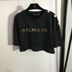2024SS short sleeve T-shirt BALMAIN For an elegant casual outfit