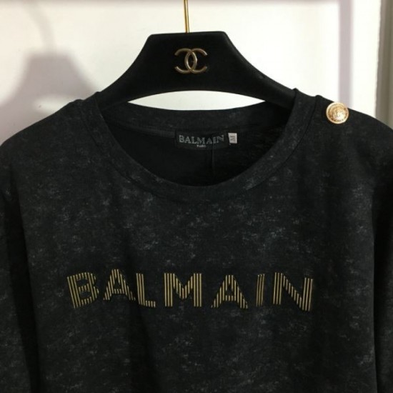 2024SS short sleeve T-shirt BALMAIN For an elegant casual outfit 2024SS short sleeve T-shirt BALMAIN For an elegant casual outfit