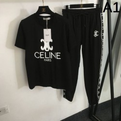 2024SS Top and bottom set CELINE Celine A modern style