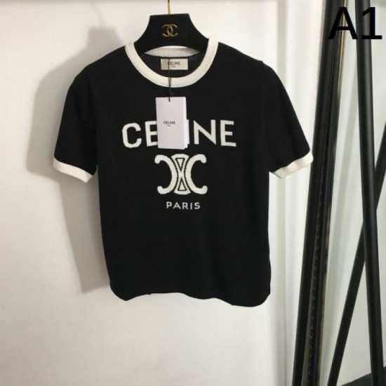 2024SS Short Sleeve T-shirt CELINE Highly popular among fashionable people 2024SS Short Sleeve T-shirt CELINE Highly popular among fashionable people