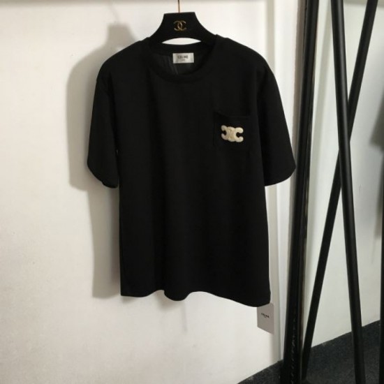 2024SS Short Sleeve T-shirt CELINE Perfect item for summer 2024SS Short Sleeve T-shirt CELINE Perfect item for summer