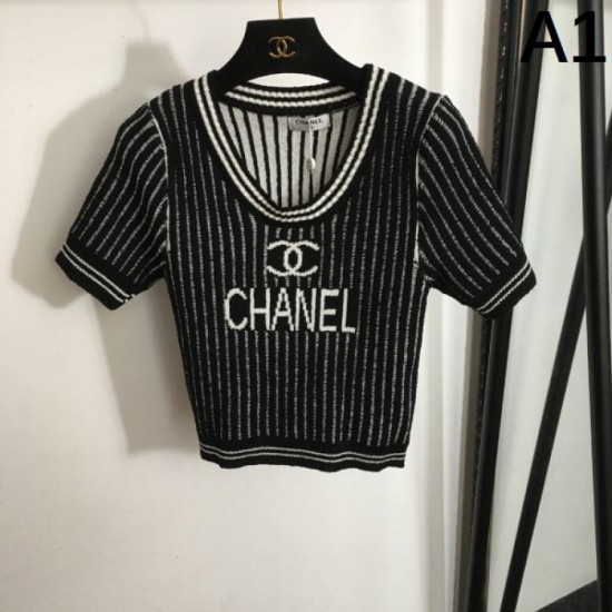 2024SS short sleeve knit CHANEL CHANEL classic street style 2024SS short sleeve knit CHANEL CHANEL classic street style