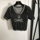 2024SS short sleeve knit CHANEL CHANEL classic street style 2024SS short sleeve knit CHANEL CHANEL classic street style
