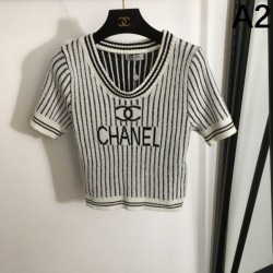 2024SS short sleeve knit CHANEL CHANEL classic street style
