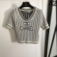 2024SS short sleeve knit CHANEL CHANEL classic street style 2024SS short sleeve knit CHANEL CHANEL classic street style
