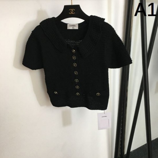 2024SS Short sleeve knit CHANEL Personal style 2024SS Short sleeve knit CHANEL Personal style