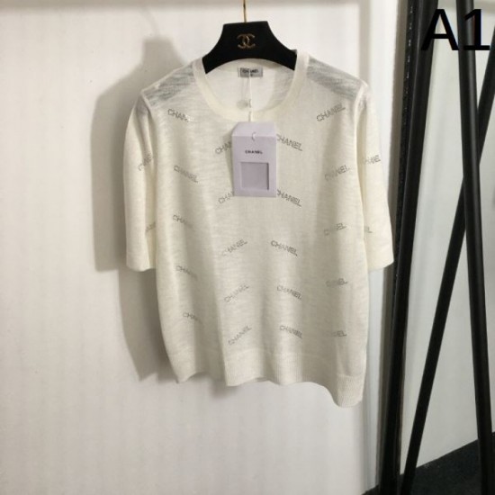 2024SS Short Sleeve T-shirt CHANEL Stylish Atmosphere 2024SS Short Sleeve T-shirt CHANEL Stylish Atmosphere