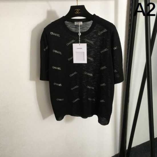 2024SS Short Sleeve T-shirt CHANEL Stylish Atmosphere 2024SS Short Sleeve T-shirt CHANEL Stylish Atmosphere