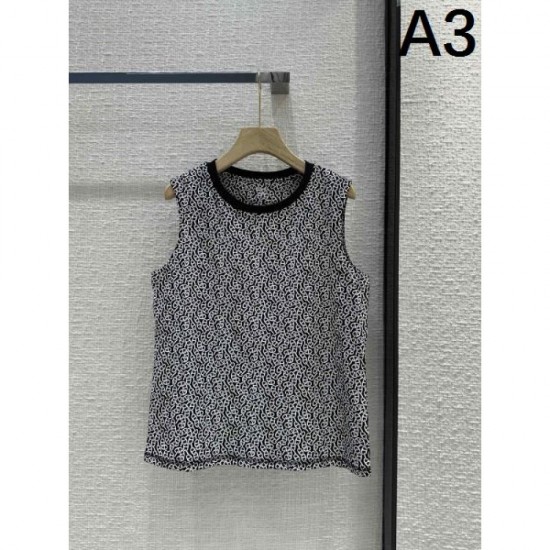 2024SS Tank Top T-shirt HERMES Chic Color 2024SS Tank Top T-shirt HERMES Chic Color