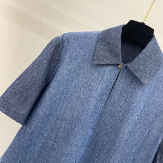 2024SS Denim Short Sleeve LOEWE Get it at the new sale price 2024SS Denim Short Sleeve LOEWE Get it at the new sale price
