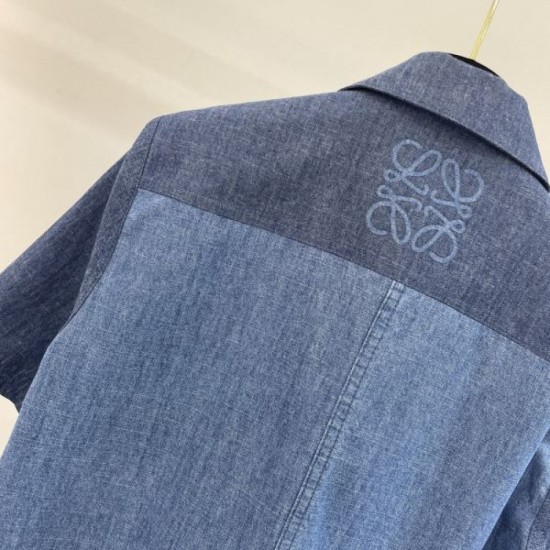 2024SS Denim Short Sleeve LOEWE Get it at the new sale price 2024SS Denim Short Sleeve LOEWE Get it at the new sale price