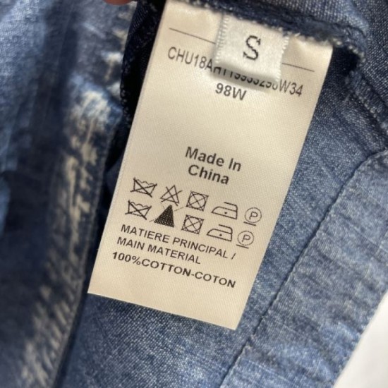 2024SS Denim Short Sleeve LOEWE Get it at the new sale price 2024SS Denim Short Sleeve LOEWE Get it at the new sale price