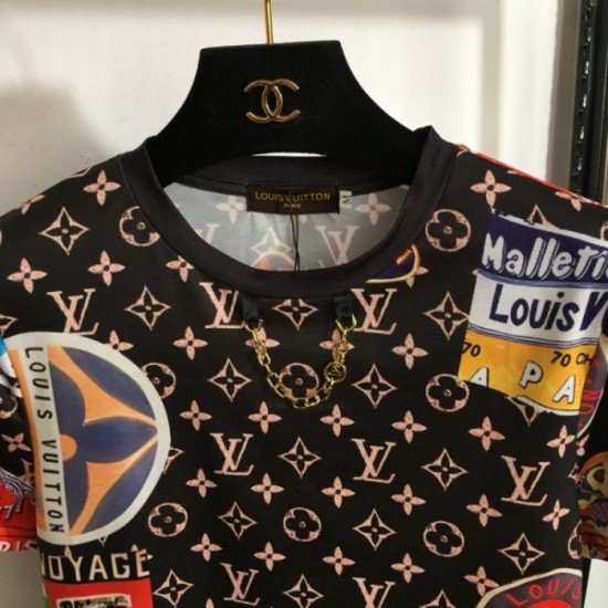 2024SS Short Sleeve T-shirt LOUIS VUITTON Long-lasting 2024SS Short Sleeve T-shirt LOUIS VUITTON Long-lasting