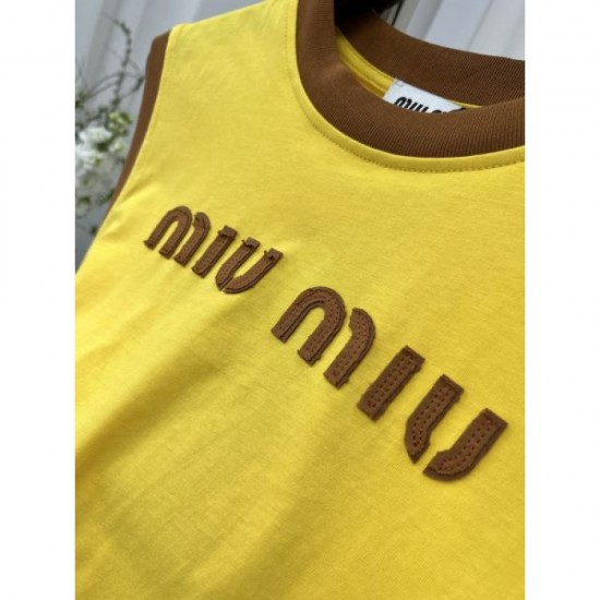 2024SS tank top MIU MIU Spring/summer standard new item 2024SS tank top MIU MIU Spring/summer standard new item