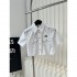 2024SS short sleeve shirt MIU MIU Latest love at first sight