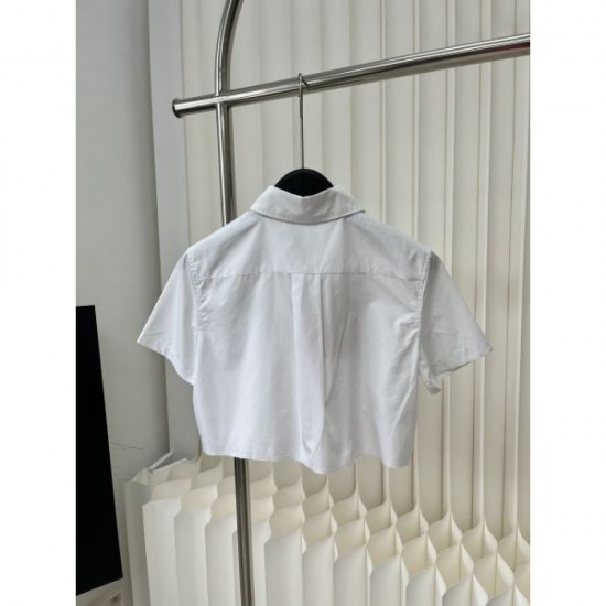 2024SS short sleeve shirt MIU MIU Latest love at first sight 2024SS short sleeve shirt MIU MIU Latest love at first sight