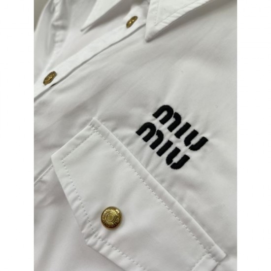 2024SS short sleeve shirt MIU MIU Latest love at first sight 2024SS short sleeve shirt MIU MIU Latest love at first sight