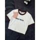 2024SS Short sleeve T-shirt MIU MIU Must-see, elegant and elegant 2024SS Short sleeve T-shirt MIU MIU Must-see, elegant and elegant