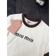 2024SS Short sleeve T-shirt MIU MIU Must-see, elegant and elegant 2024SS Short sleeve T-shirt MIU MIU Must-see, elegant and elegant