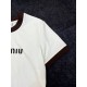 2024SS Short sleeve T-shirt MIU MIU Must-see, elegant and elegant 2024SS Short sleeve T-shirt MIU MIU Must-see, elegant and elegant