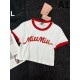2024SS Short Sleeve T-shirt MIU MIU Cheapest Sale 2024SS Short Sleeve T-shirt MIU MIU Cheapest Sale