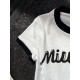 2024SS Short Sleeve T-shirt MIU MIU Cheapest Sale 2024SS Short Sleeve T-shirt MIU MIU Cheapest Sale