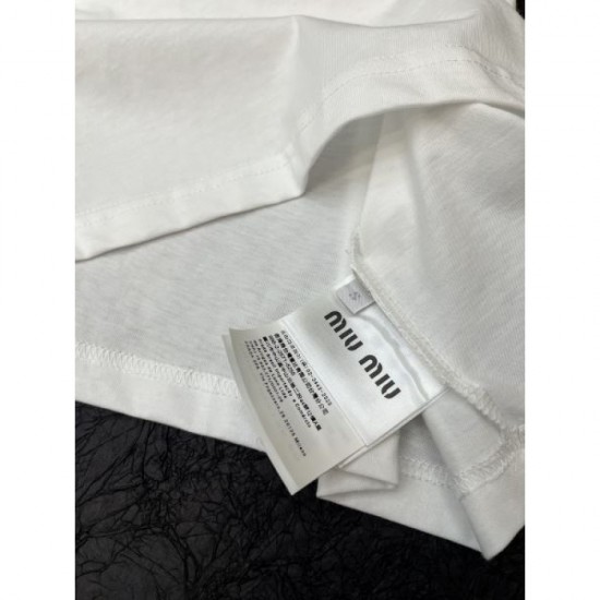 2024SS Short Sleeve T-shirt MIU MIU Express your individuality 2024SS Short Sleeve T-shirt MIU MIU Express your individuality