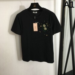 2024SS short sleeve T-shirt MIU MIU Miu Miu very popular and cute