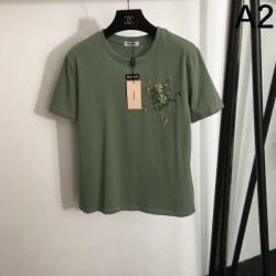 2024SS short sleeve T-shirt MIU MIU Miu Miu very popular and cute