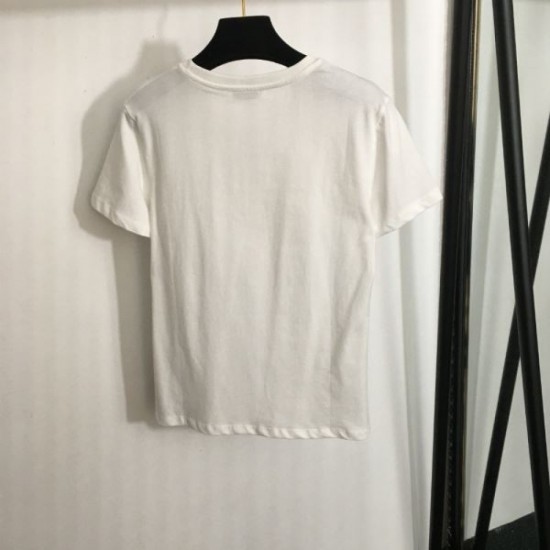 2024SS short sleeve T-shirt MIU MIU Miu Miu very popular and cute 2024SS short sleeve T-shirt MIU MIU Miu Miu very popular and cute