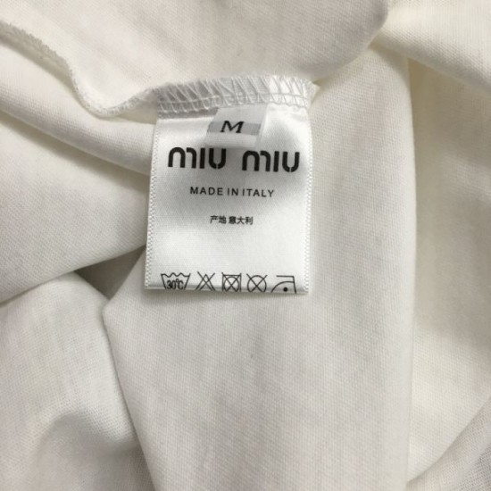 2024SS short sleeve T-shirt MIU MIU Miu Miu very popular and cute 2024SS short sleeve T-shirt MIU MIU Miu Miu very popular and cute