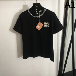 2024SS Short Sleeve T-shirt MIU MIU MIU MIU SALE Get a great deal