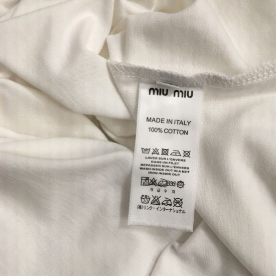 2024SS Short Sleeve T-shirt MIU MIU MIU MIU SALE Get a great deal 2024SS Short Sleeve T-shirt MIU MIU MIU MIU SALE Get a great deal