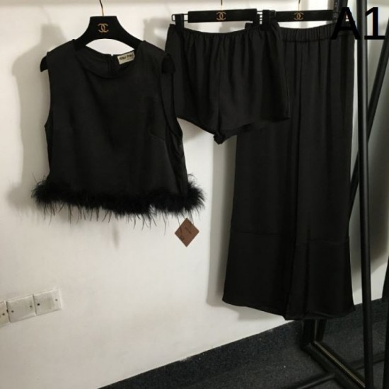 2024SS 3-piece setup MIU MIU Released in extreme condition! 2024SS 3-piece setup MIU MIU Released in extreme condition!