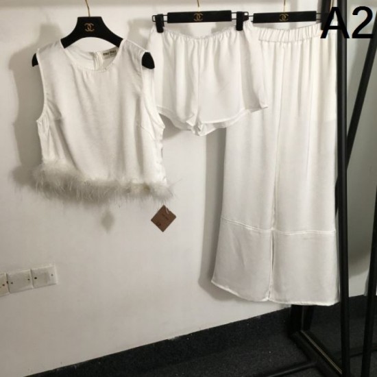 2024SS 3-piece setup MIU MIU Released in extreme condition! 2024SS 3-piece setup MIU MIU Released in extreme condition!