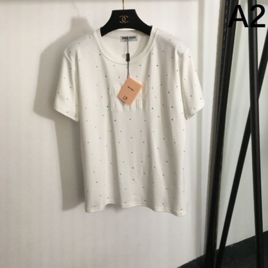 2024SS short sleeve T-shirt MIU MIU Overseas advance sale! 2024SS short sleeve T-shirt MIU MIU Overseas advance sale!