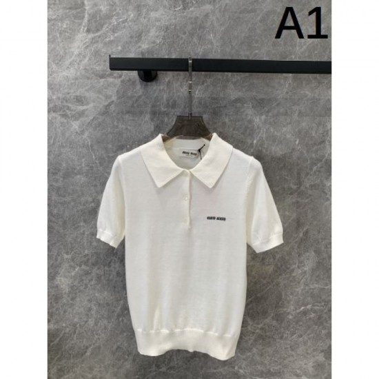 2024SS short sleeve shirt MIU MIU Miu Miu limited quantity miracle arrival 2024SS short sleeve shirt MIU MIU Miu Miu limited quantity miracle arrival