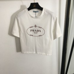 2024SS Short Sleeve T-shirt PRADA Finished with a unique impression