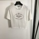 2024SS Short Sleeve T-shirt PRADA Finished with a unique impression 2024SS Short Sleeve T-shirt PRADA Finished with a unique impression