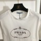 2024SS Short Sleeve T-shirt PRADA Finished with a unique impression 2024SS Short Sleeve T-shirt PRADA Finished with a unique impression