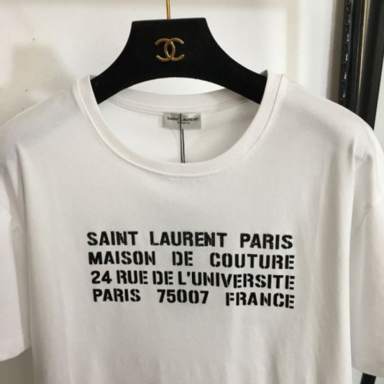 2024SS Short Sleeve T-Shirt YSL Yves Saint Laurent Beautiful Impression 2024SS Short Sleeve T-Shirt YSL Yves Saint Laurent Beautiful Impression