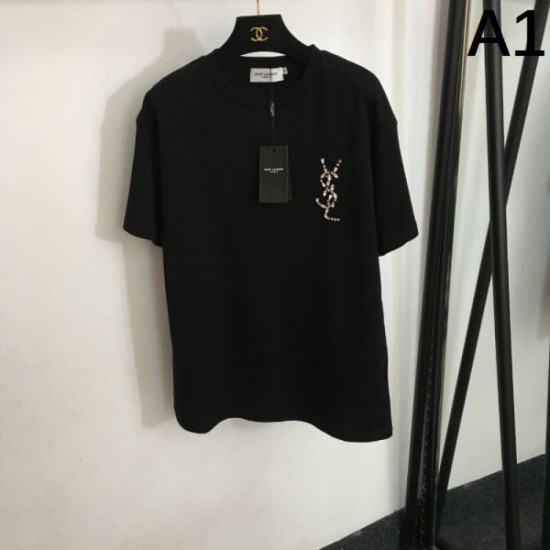 2024SS Short Sleeve T-shirt YSL Yves Saint Laurent Full of luxury 2024SS Short Sleeve T-shirt YSL Yves Saint Laurent Full of luxury