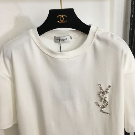 2024SS Short Sleeve T-shirt YSL Yves Saint Laurent Full of luxury 2024SS Short Sleeve T-shirt YSL Yves Saint Laurent Full of luxury