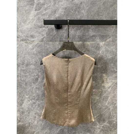 2024SS Sleeveless jacket YSL Yves Saint Laurent overwhelming approval rating 2024SS Sleeveless jacket YSL Yves Saint Laurent overwhelming approval rating