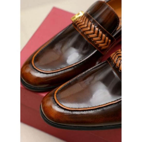 FERRAGAMO Salvatore Ferragamo New Stock Rare 2024SS Men's Business Shoes FERRAGAMO Salvatore Ferragamo New Stock Rare 2024SS Men's Business Shoes