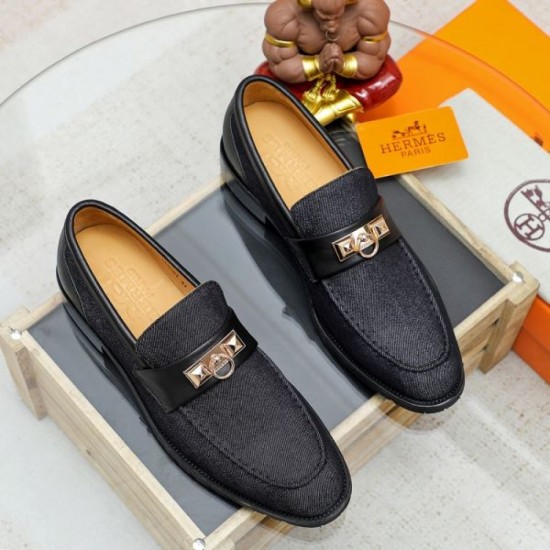 HERMES Nice coordination attracts attention 2024SS Men's business shoes HERMES Nice coordination attracts attention 2024SS Men's business shoes